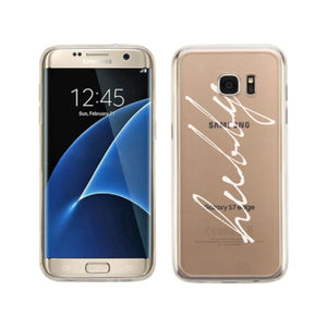 Hubby Cursive Couple Clear Phone Case - Left - 365INLOVE