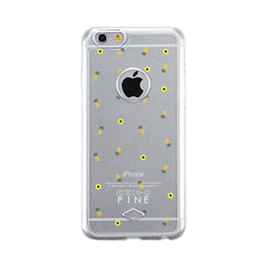 Pineapple Pattern BFF Clear Phone Case - Pine Left