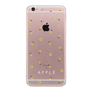 Pineapple Pattern BFF Clear Phone Case - Apple Right