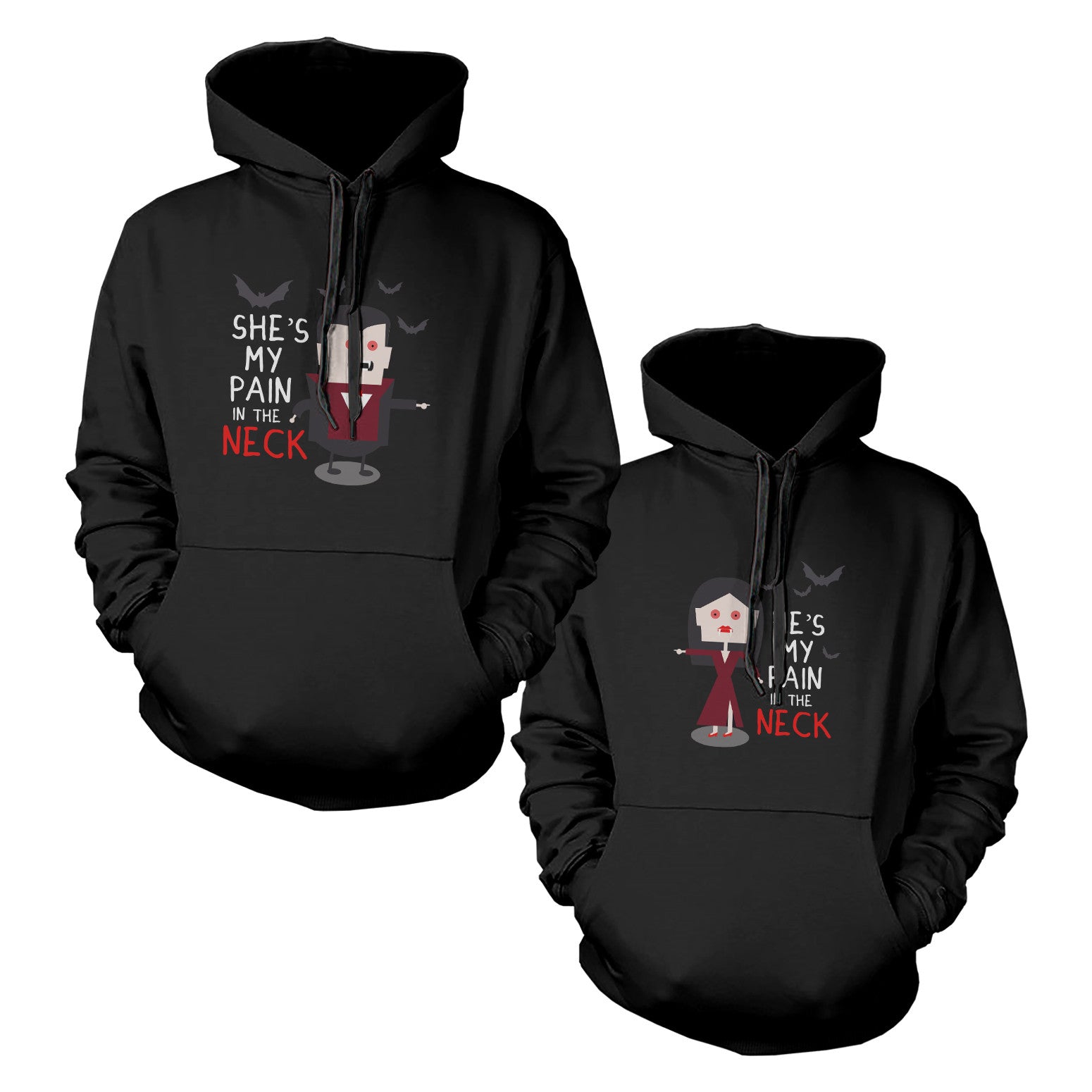 Vampires Couple Cute Matching Hoodies