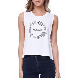 Adventure Flower Wreath Crop Tee