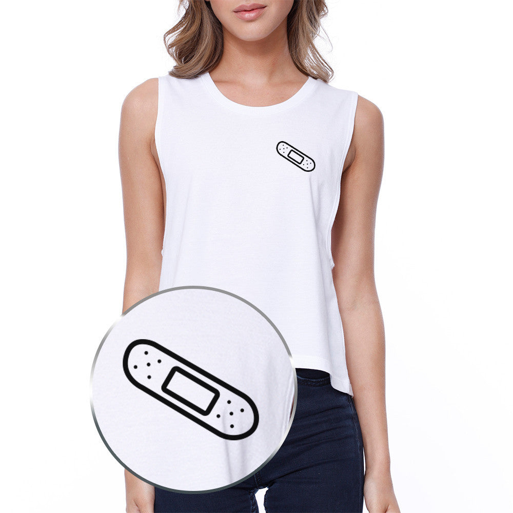 Bandage Pocket Print Crop Tee