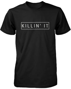 Killin' It Men's Graphic Shirts Trendy Black T-shirts Cute Short Sleeve Tees - 365INLOVE
