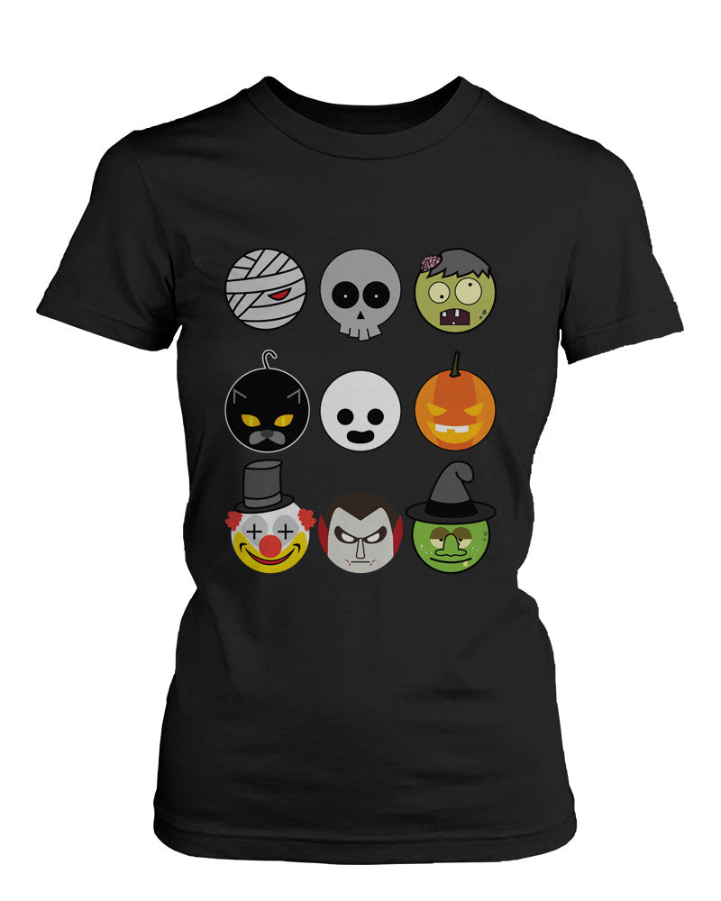 Halloween Monsters Women's Shirts Humorous Graphic Tees for Haunt Night - 365INLOVE