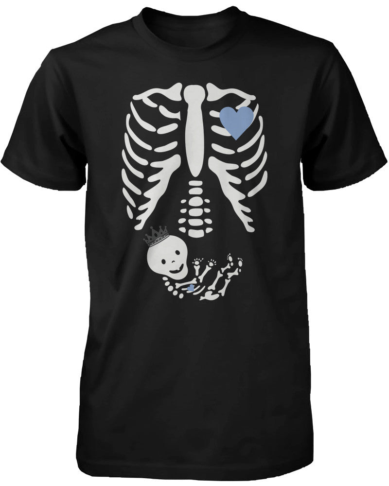 Halloween Pregnant Skeleton Prince Baby X-Ray T-shirt Maternity Themed - 365INLOVE