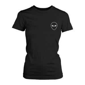 Alien Pocket Printed Shirt Trendy Women's Tee Simple Graphic Tshirt - 365INLOVE