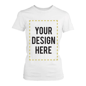 Custom T-shirt Photo Design Print White Tee for Women - 365INLOVE