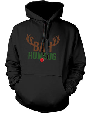 Bah Humbug Rudolph Christmas Hoodies X-mas Pullover Fleece Hooded Sweaters - 365INLOVE