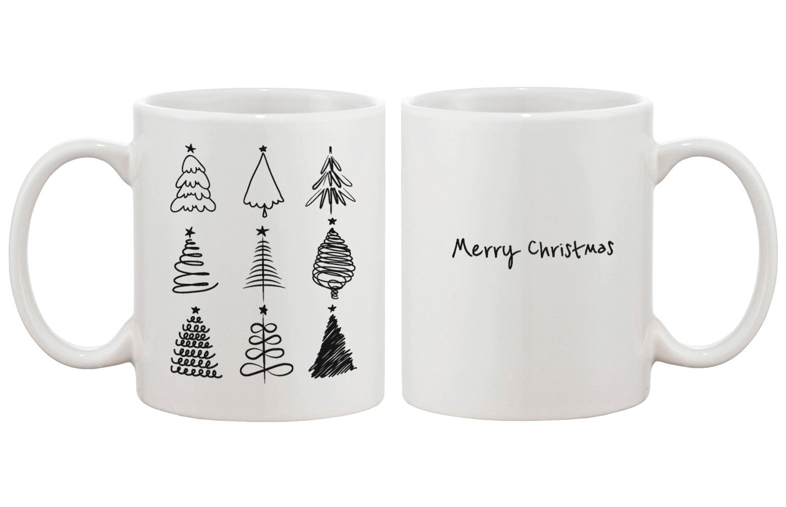 Merry Christmas Tree Collection Mug - X-mas Coffee Cups Holiday Gift Idea - 365INLOVE