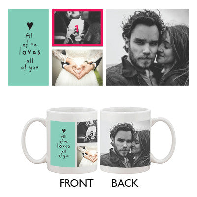 Loves All Of Me And You Customized Coffee Mug For Your Own Three Photos - 365INLOVE