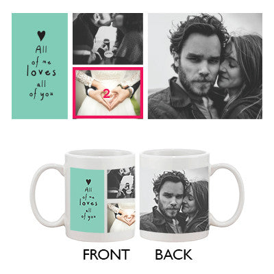 Loves All Of Me And You Customized Coffee Mug For Your Own Three Photos - 365INLOVE