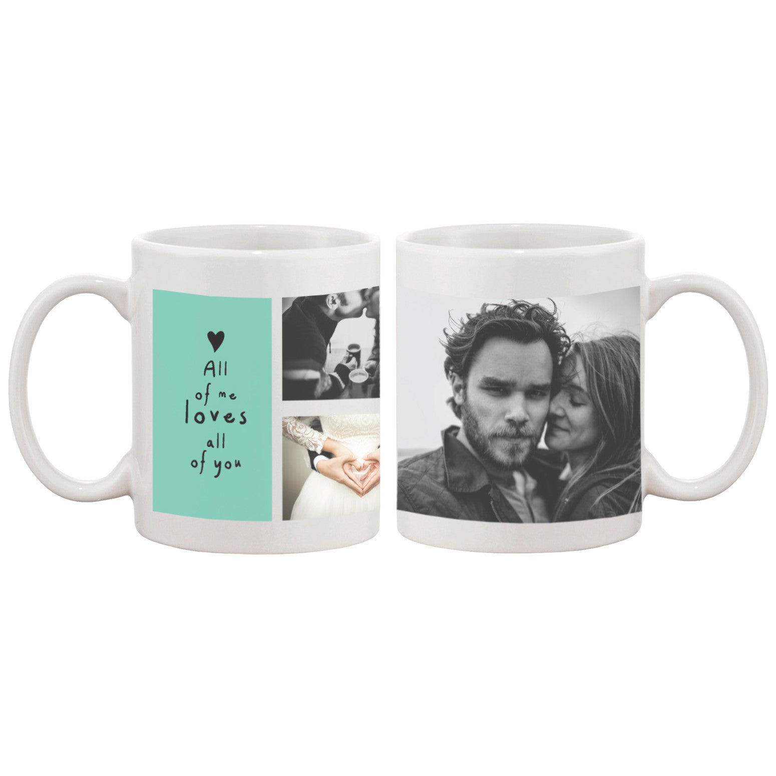 Loves All Of Me And You Customized Coffee Mug For Your Own Three Photos - 365INLOVE