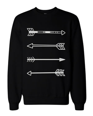 Tribal Arrows Graphic Sweatshirts - Unisex Black Sweatshirt - 365INLOVE
