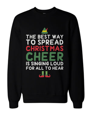 Best Way to Spread Christmas Cheer Graphic Sweatshirts - Unisex Black Sweatshirt - 365INLOVE