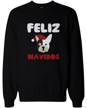 Feliz Navidog Christmas Sweatshirts Funny French Bulldog X-Mas Pullover Sweaters - 365INLOVE