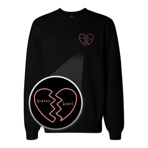 Broken Heart Pocket Print Sweatshirt