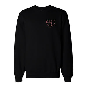 Broken Heart Pocket Print Sweatshirt