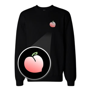 Peach Pocket Print Sweatshirt