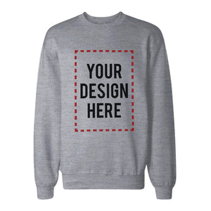 Custom Print Sweatshirt Personalized Grey Sweat Shirt Photo Print - 365INLOVE