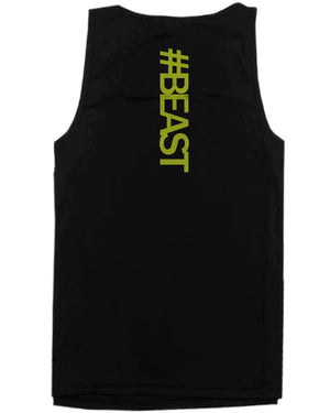#Beast Neon Back Print Men’s Work Out Tank Top Gym Sleeveless Beast Tanks - 365INLOVE