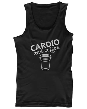Cardio and coffee Women’s Workout Tank Top Gym Tank Sleeveless Top for lady - 365INLOVE