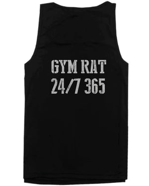 Gym Rat 24/7 365 Back Print Men's Workout Tank Top Sleeveless Sports Tanks - 365INLOVE