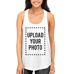 Custom Tank Top Photo Design Print White Tanks for Women - 365INLOVE