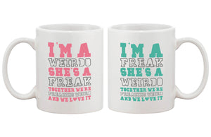 Cute Coffee Mugs for Best Friends - Together We're Freaking Weird - BFF Mug - 365INLOVE