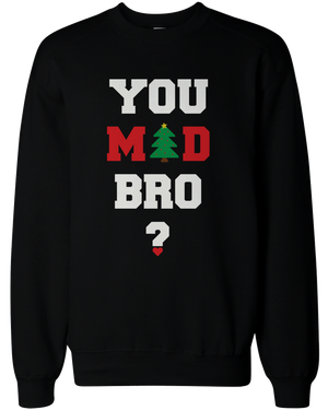 funny christmas graphic sweatshirts for couples
