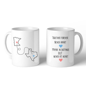 Together Forever Never Apart - Customizable Matching Ceramic Coffee Mugs (MC029) - 365INLOVE