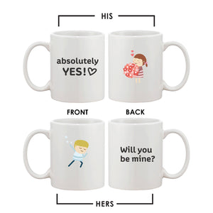 Cute Propose Designed Couple Mugs Best Gift idea for Wedding and Engagement - 365INLOVE