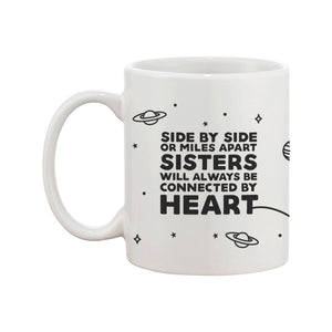Sisters Always Connected By Heart Long Distance Mug