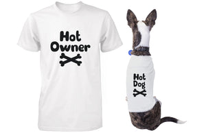 Hot Owner and Hot Dog Matching Tee for Pet and Owner Puppy and Human Apparel - 365INLOVE