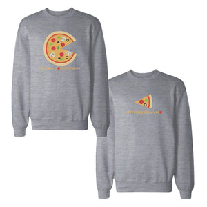 I Like You More Than Pizza Couple Sweatshirts