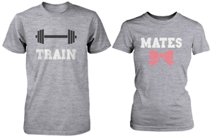 train mates couple's workout shirts 