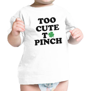 Too Cute To Pinch Black Cute Infant Baby Shirt For St Patricks Day - 365INLOVE