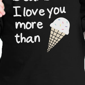 Dear Dad Icecream Cute Black Baby T-Shirt Unique Design Dads Gifts - 365INLOVE