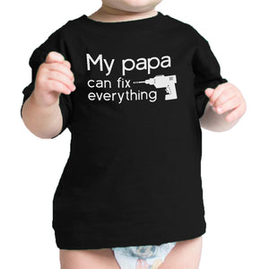 My Papa Fix Black Cute Baby T-Shirt Unique Fathers Day Gift For Dad - 365INLOVE