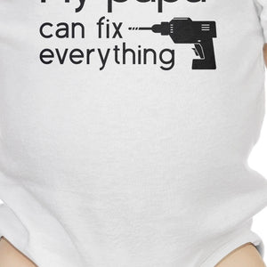 My Papa Fix White Cute Baby Bodysuit Cute Gifts For Baby Shower - 365INLOVE