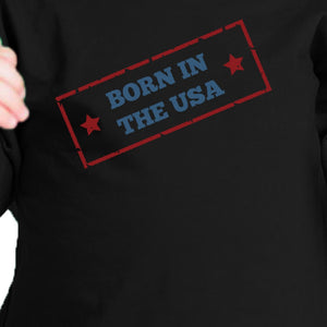 Born In The USA First 4th Of July Baby T-Shirt Black Cotton Tee - 365INLOVE