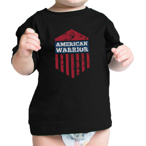 American Warrior Cute 4th Of July Black Infant Graphic Tee Cotton - 365INLOVE