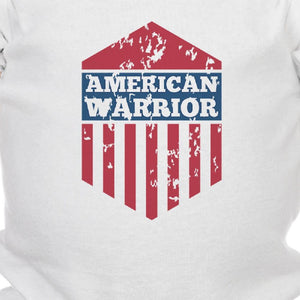 American Warrior White Baby Bodysuit Snap On Cute Baby Shower Gifts - 365INLOVE