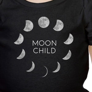 Moon Child Baby Black Bodysuit