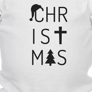 Christmas Letters Baby White Bodysuit