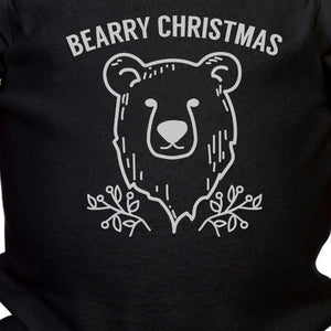 Bearry Christmas Bear Baby Black Bodysuit