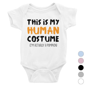 Human Costume Pumpkin Baby Bodysuit Gift