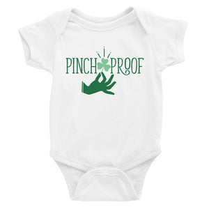 Pinch Proof Clover Baby Bodysuit For First St Patrick's Day Outfit