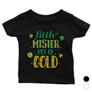 Little Mister Pot Of Gold Baby Shirt For St Paddy's Day Outfit Gift