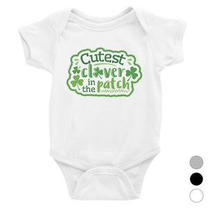 Cutest Clover In Patch Baby Bodysuit First St Patrick's Day Outfit