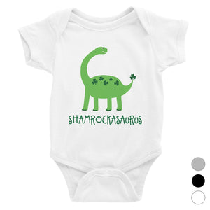 Shamrock Saurus Baby Bodysuit First St Patricks Day Irish Baby Gift